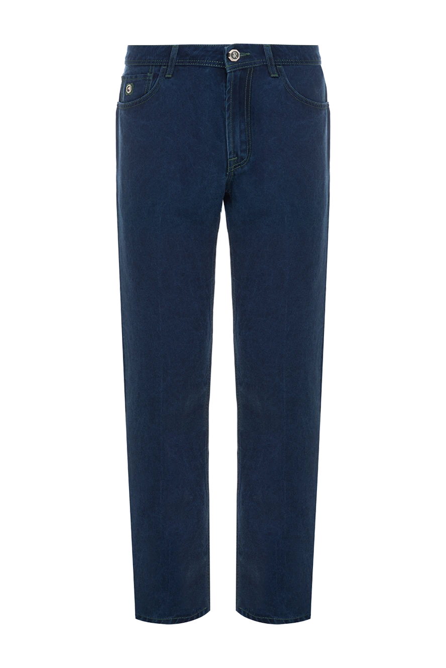 Stefano Ricci джинси з ліоцелу насиченого синього кольору з п'ятьма кишенями 140401 - фото 1