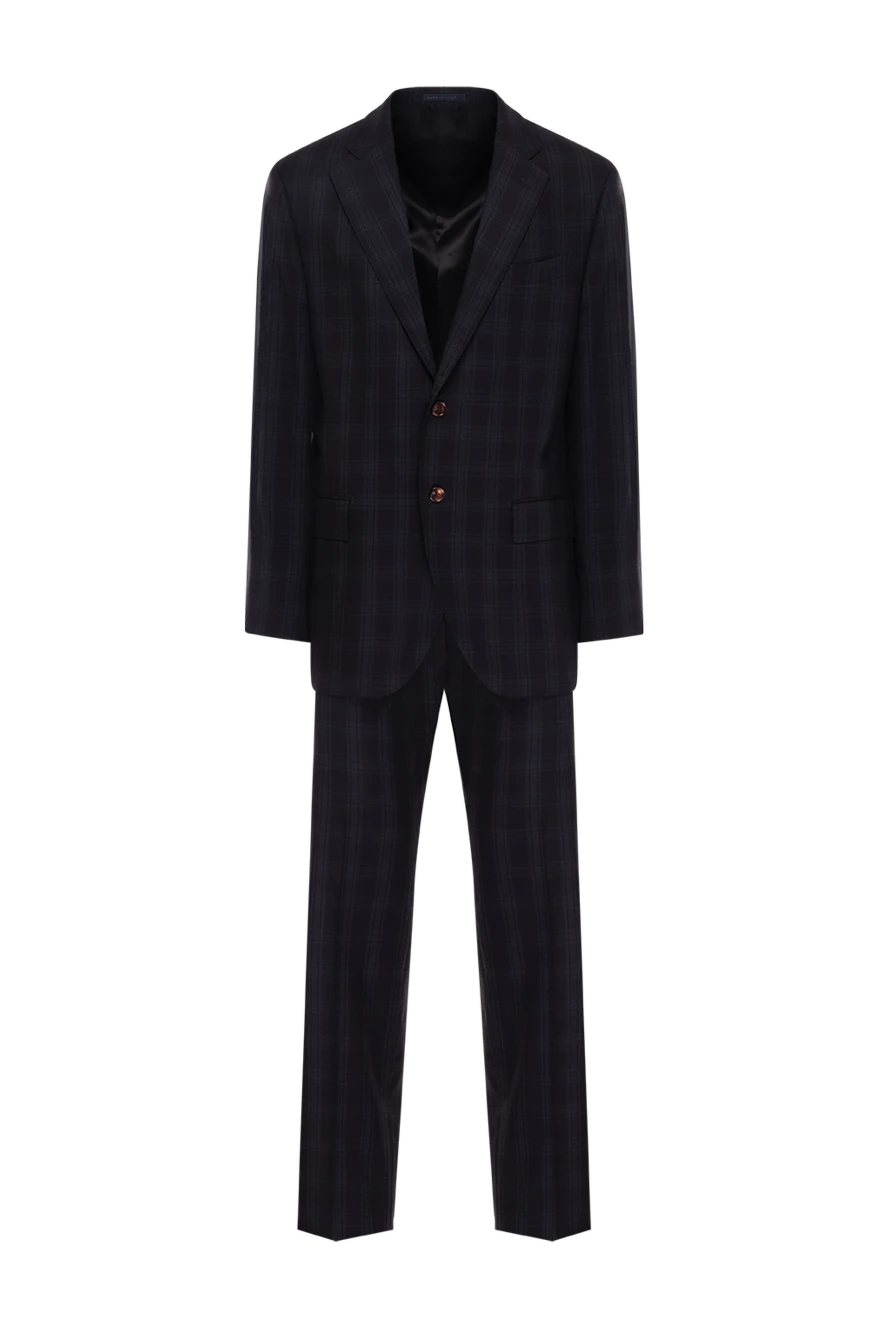 Lubiam man black wool, silk and lycra men's suit 140551 - photo 1