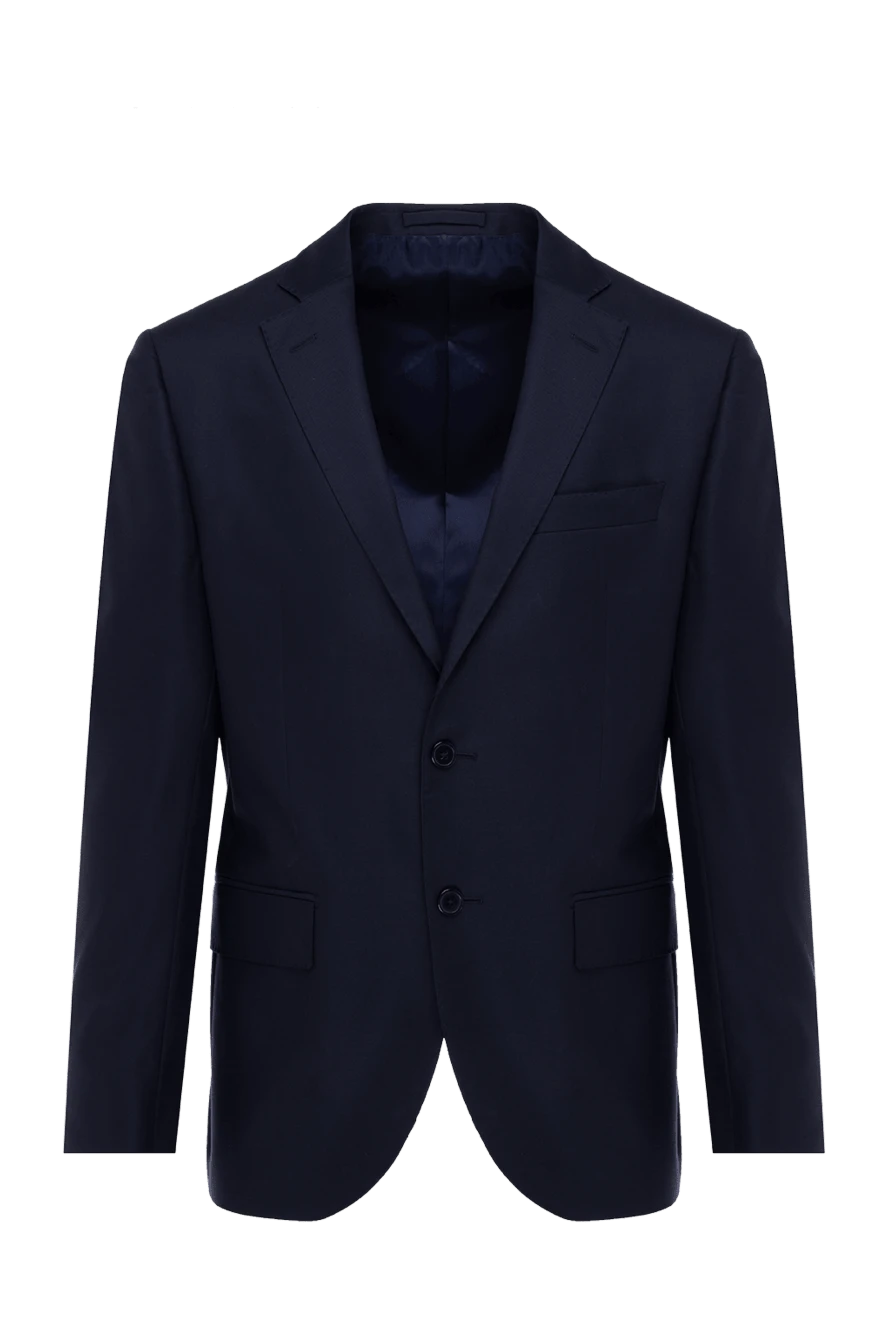 Lubiam мужские пиджак из шерсти синий мужской купить с ценами и фото 140591