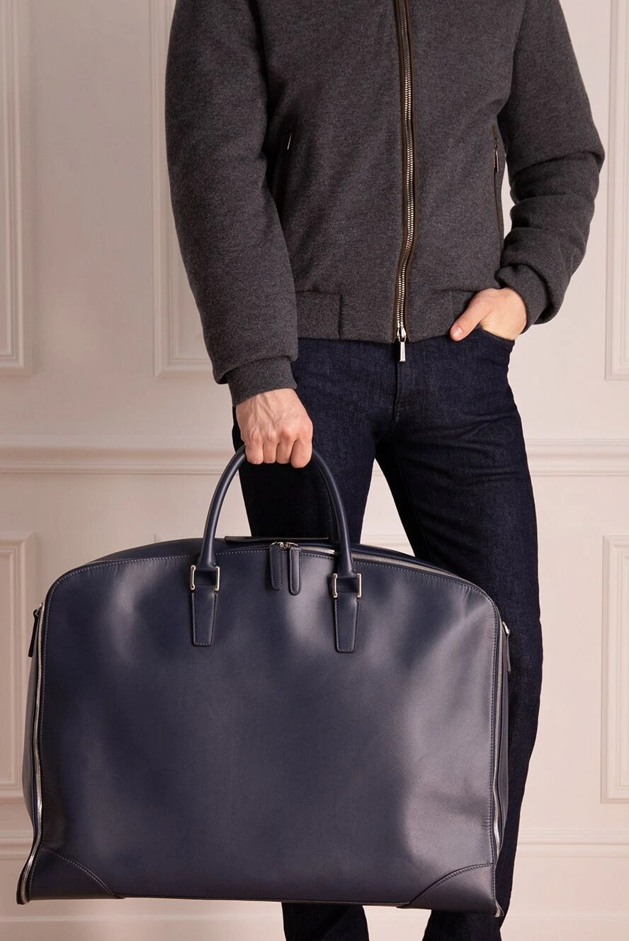 Cesare di Napoli man blue leather bag for men buy with prices and photos 140957 - photo 2