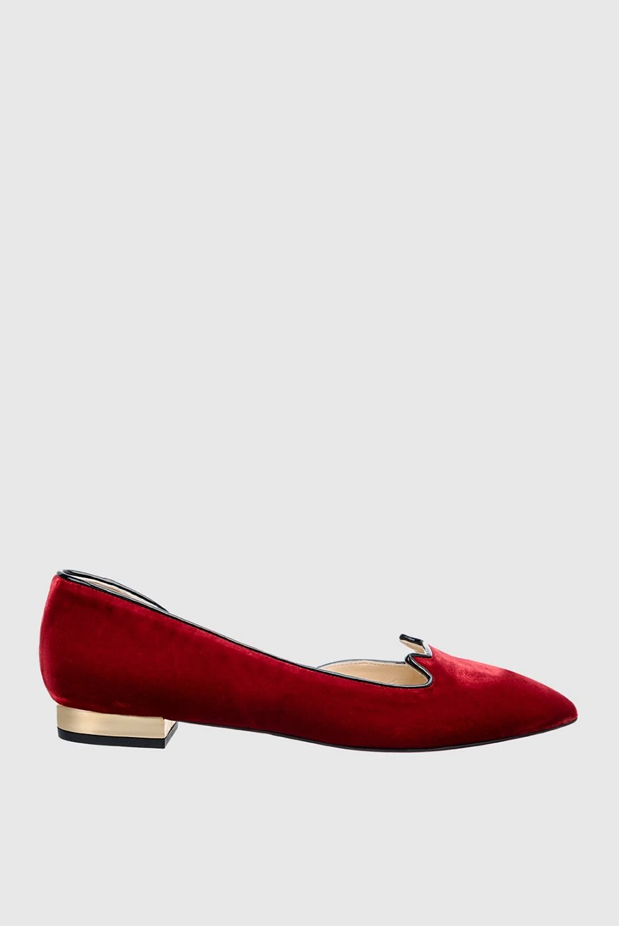Charlotte Olympia женские туфли из вискозы и кожи красные женские купить с ценами и фото 141065