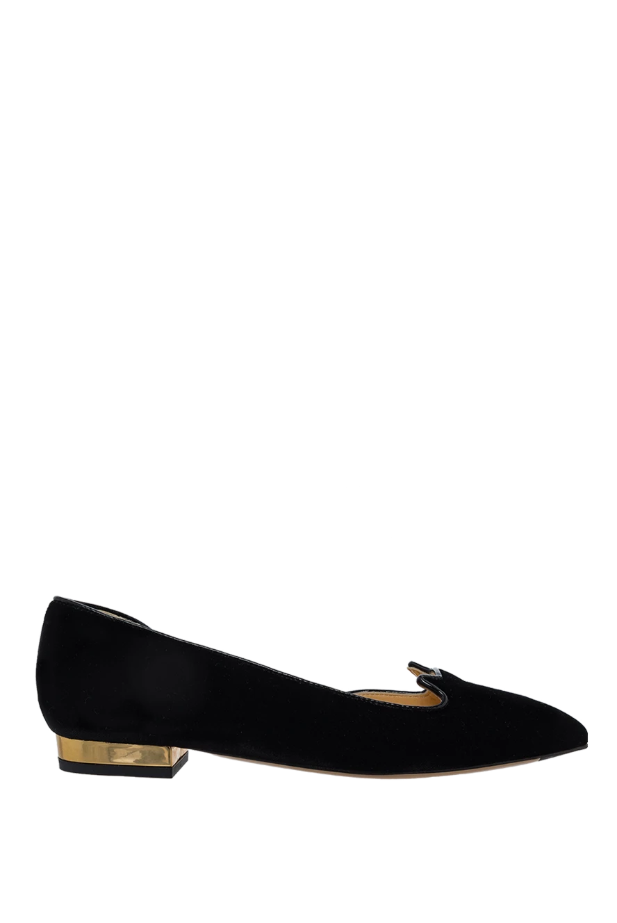 Charlotte Olympia woman black viscose and leather shoes for women buy with prices and photos 141066