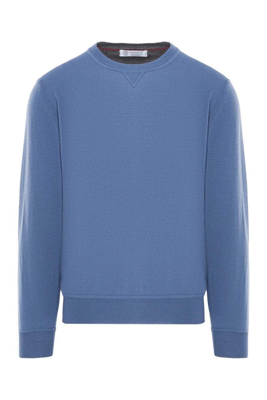 Brunello Cucinelli бавовняний джемпер з круглим вирізом та акуратною обробкою 141186 - фото 1