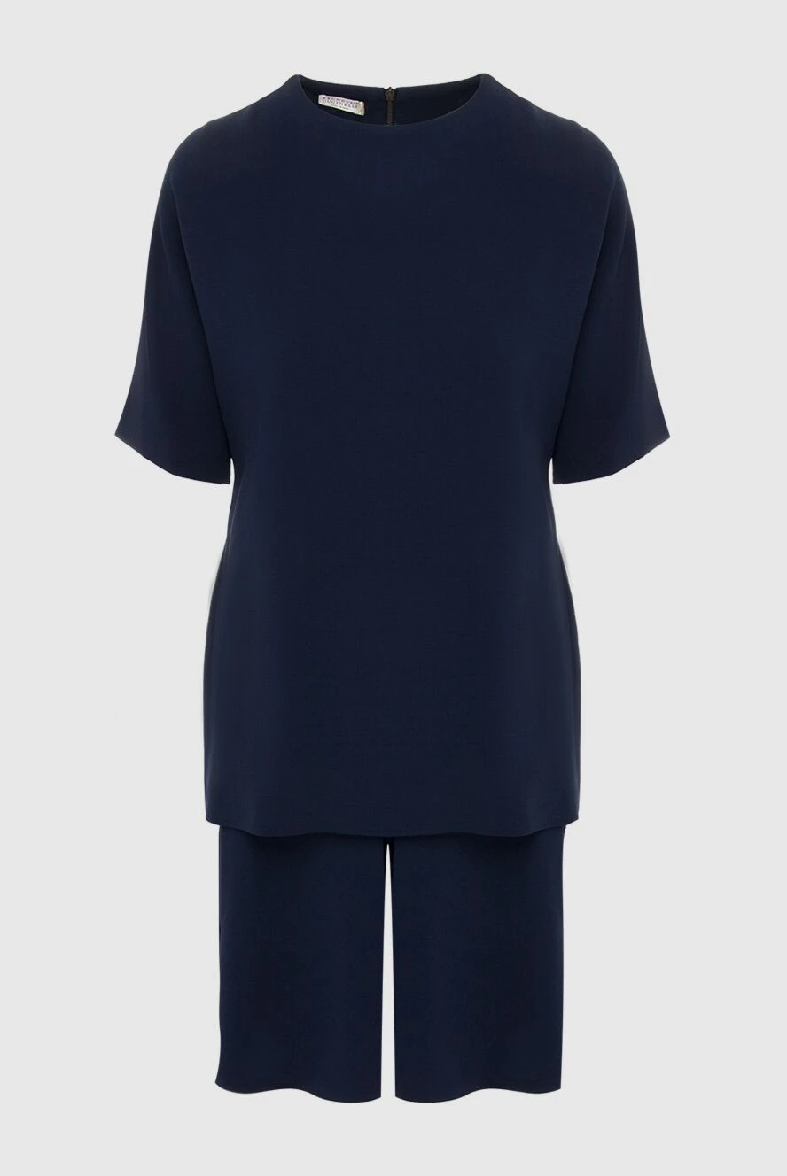 Brunello Cucinelli сукня з вовни синя жіноча 141230 - фото 1