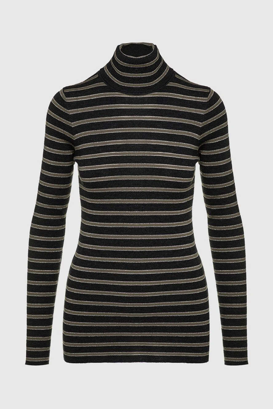 Brunello Cucinelli гольф з вовни та кашеміру чорний жіночий 141247 - фото 1