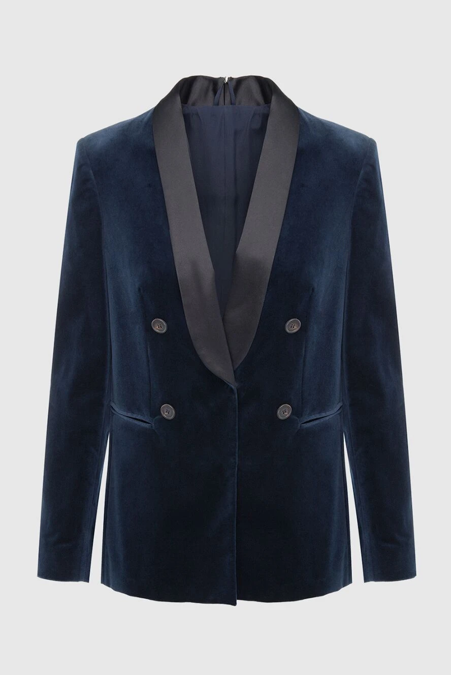 Brunello Cucinelli жакет из хлопка синий женский 141310 - фото 1