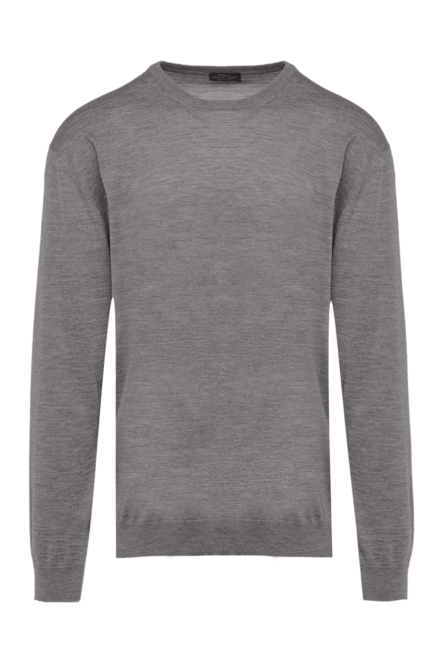 Cesare di Napoli gray men's wool, cashmere and silk jumper 141416 - photo 1