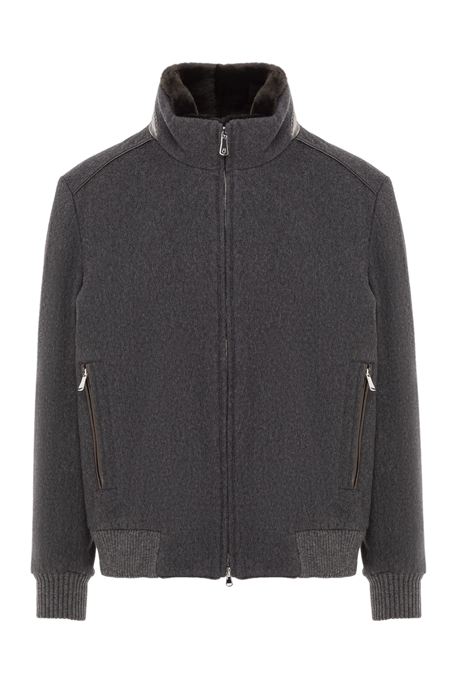 Bilancioni куртка з натуральної шкіри та кашеміру сіра чоловіча 143218 - фото 1