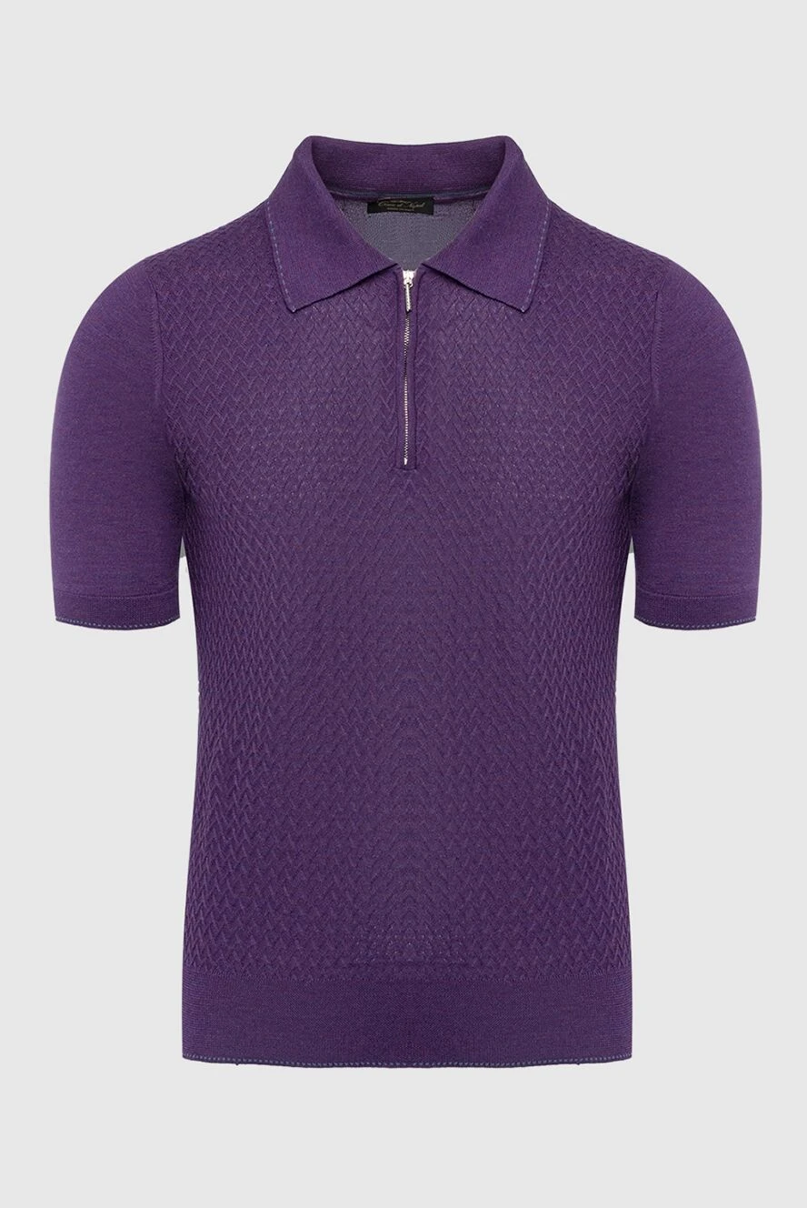 Cesare di Napoli man silk polo purple for men buy with prices and photos 143284 - photo 1