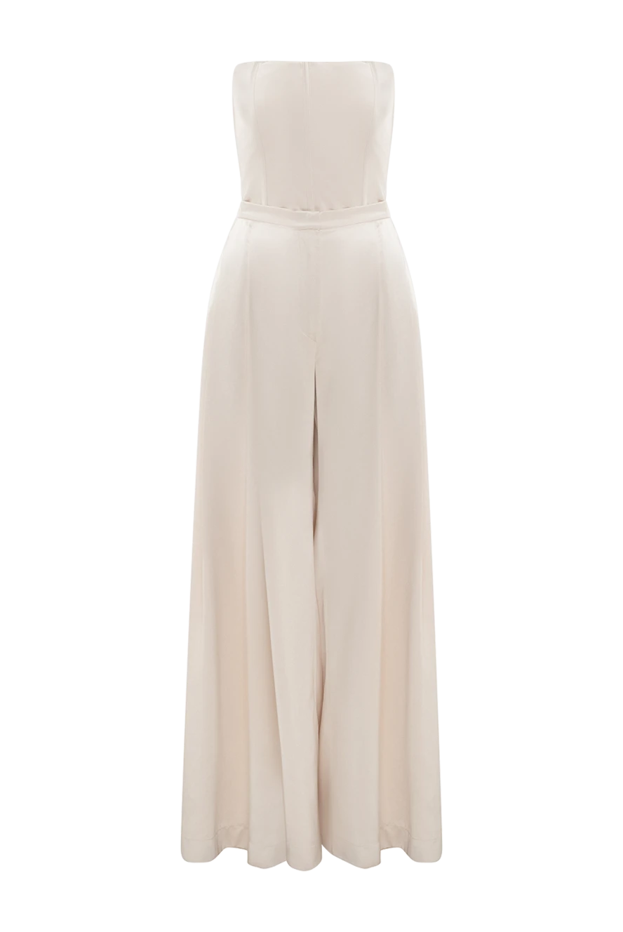 Brunello Cucinelli брючный костюм из шелка белый женский 143420 - фото 1