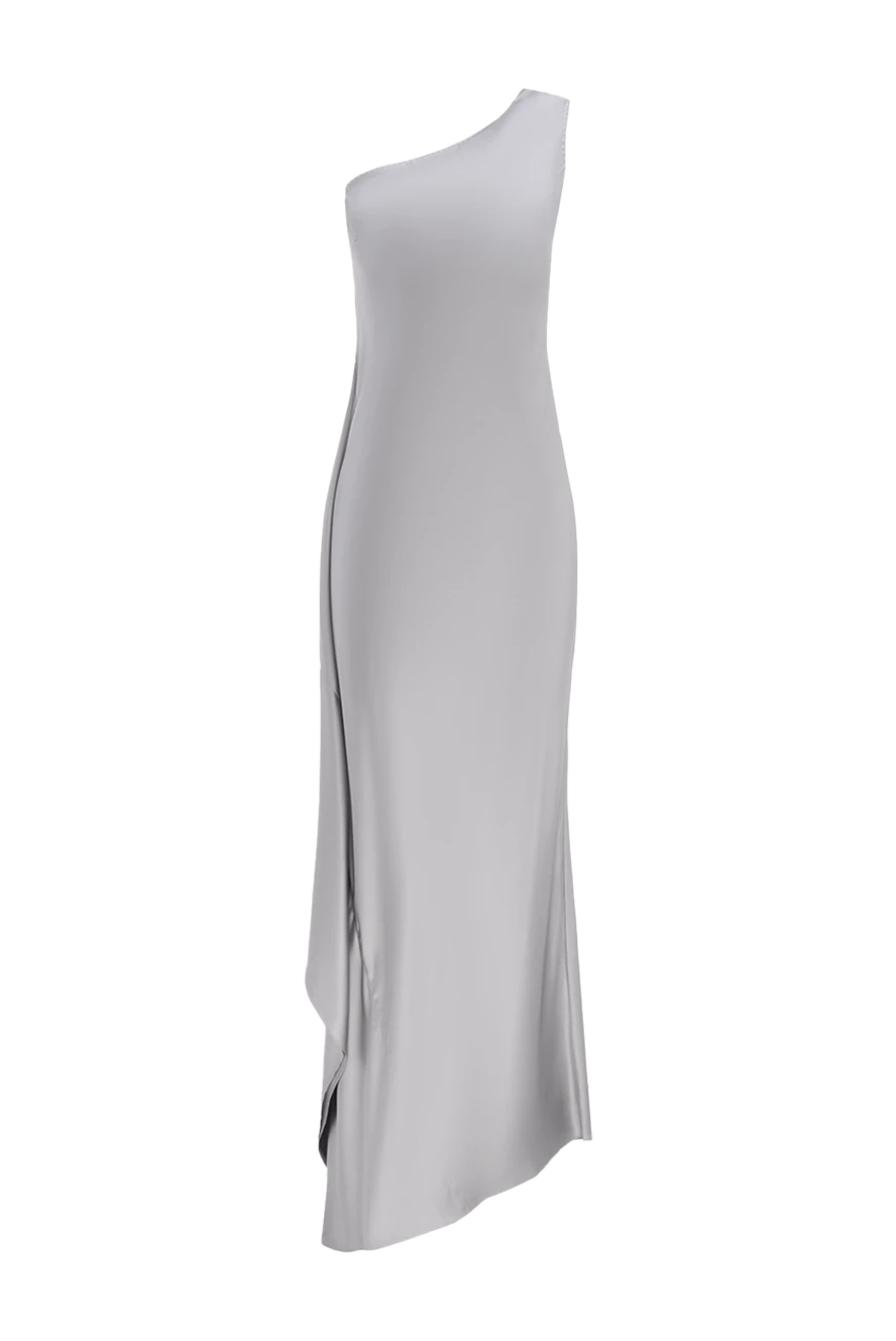 Brunello Cucinelli платье шелковое асимметричное с бантом на плече 143426 - фото 1