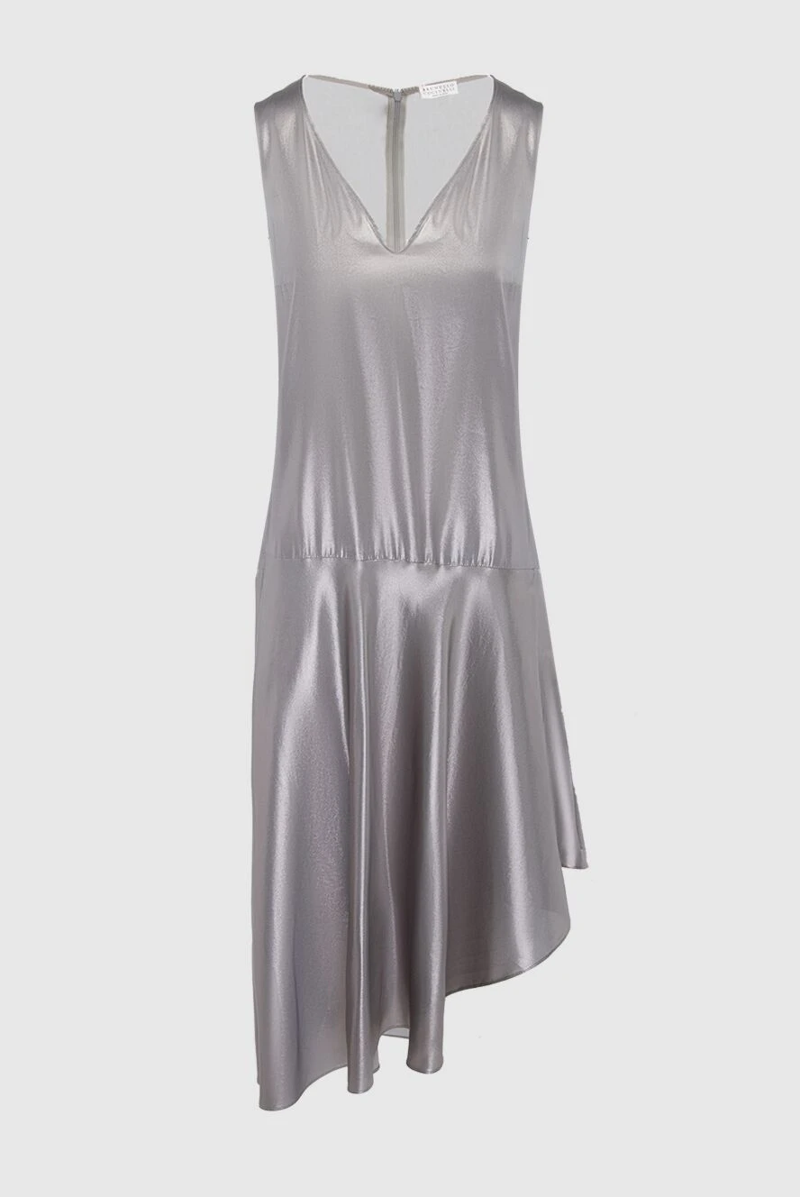 Brunello Cucinelli a silver silk dress with a slight sheen and soft folds. 143432 - photo 1