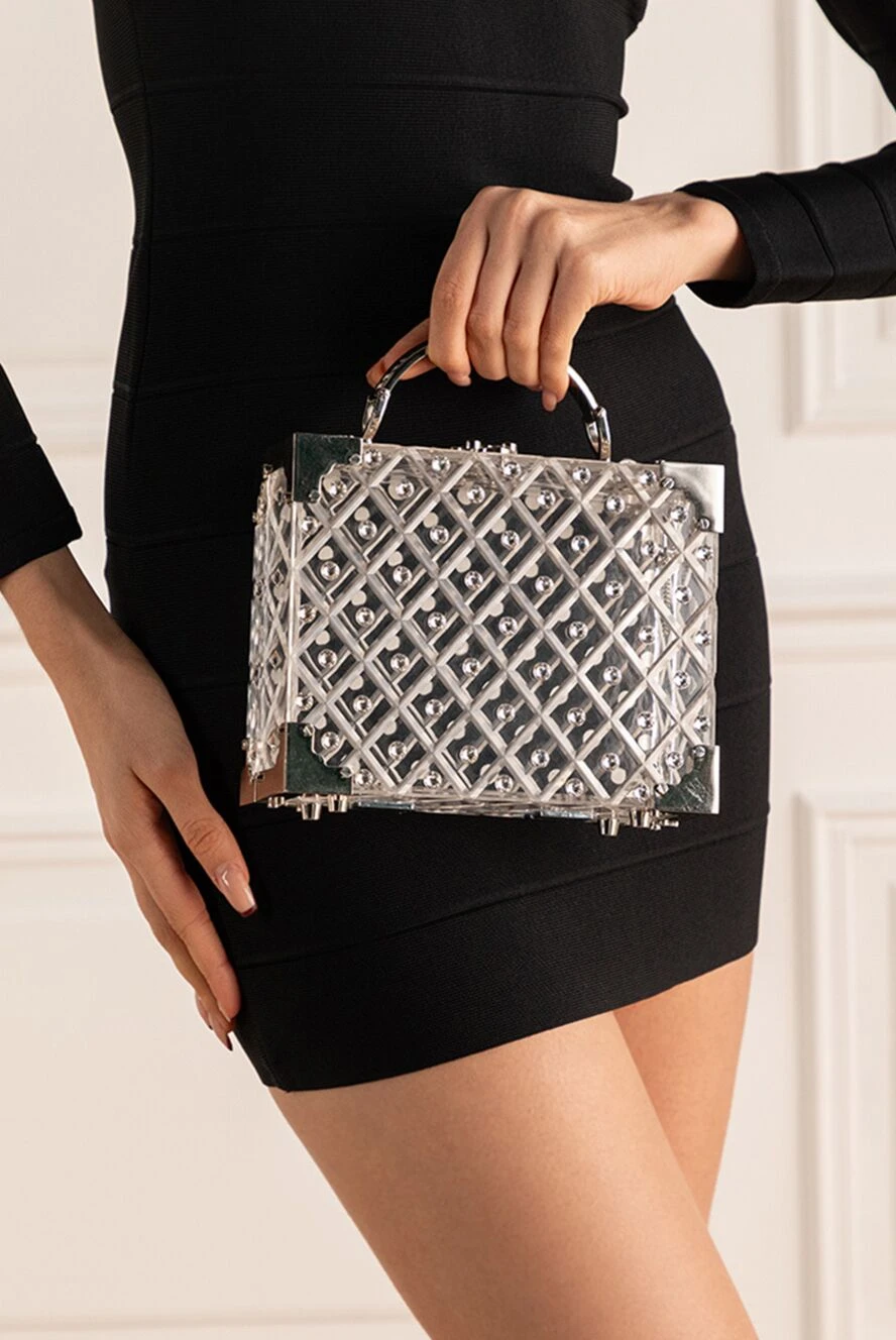Aspinal of London woman silver pvc and metal clutch for women buy with prices and photos 144086