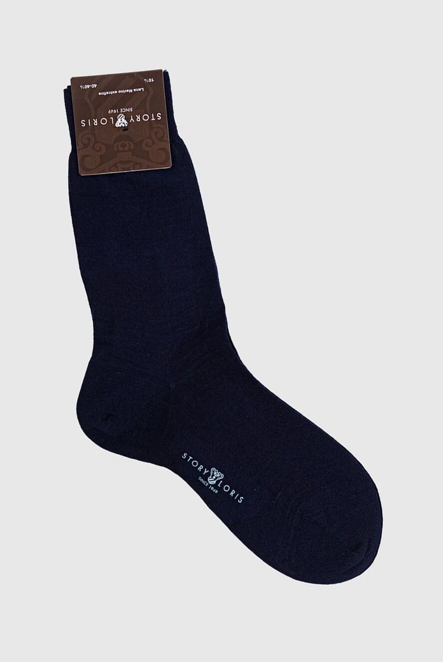 Story Loris чоловічі шкарпетки з вовни та поліаміду сині чоловічі купити фото з цінами 144265 - фото 1