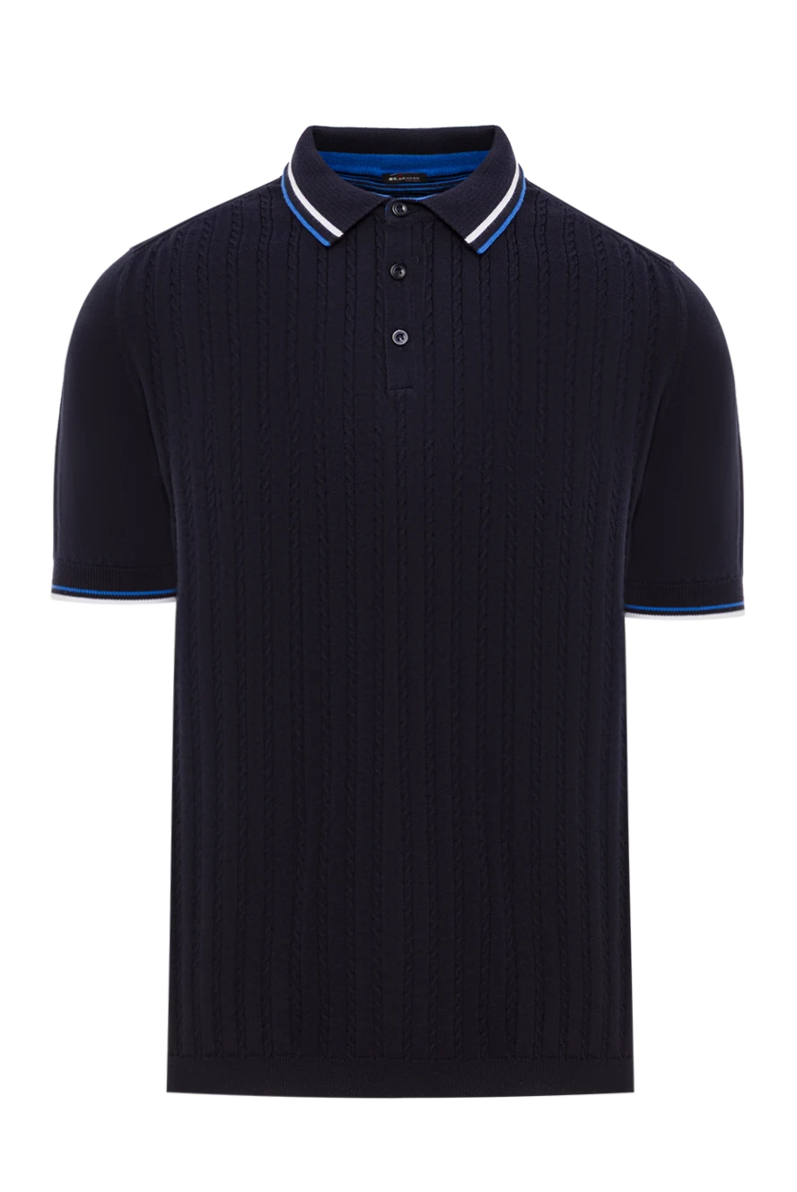 Kiton поло из хлопка черное мужское 144543 - фото 1