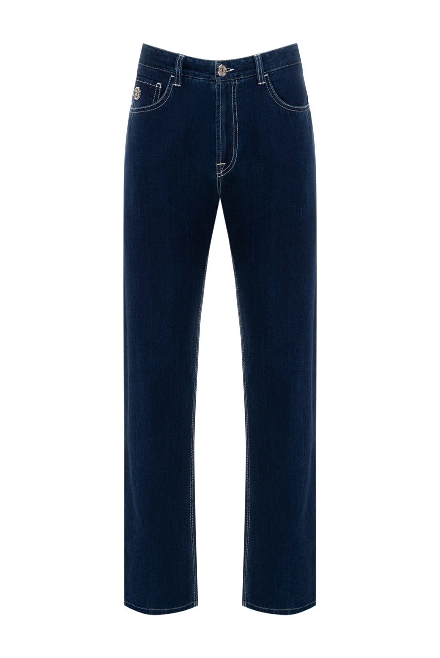 Stefano Ricci чоловічі джинси бавовна синій базова модель 144669 - фото 1