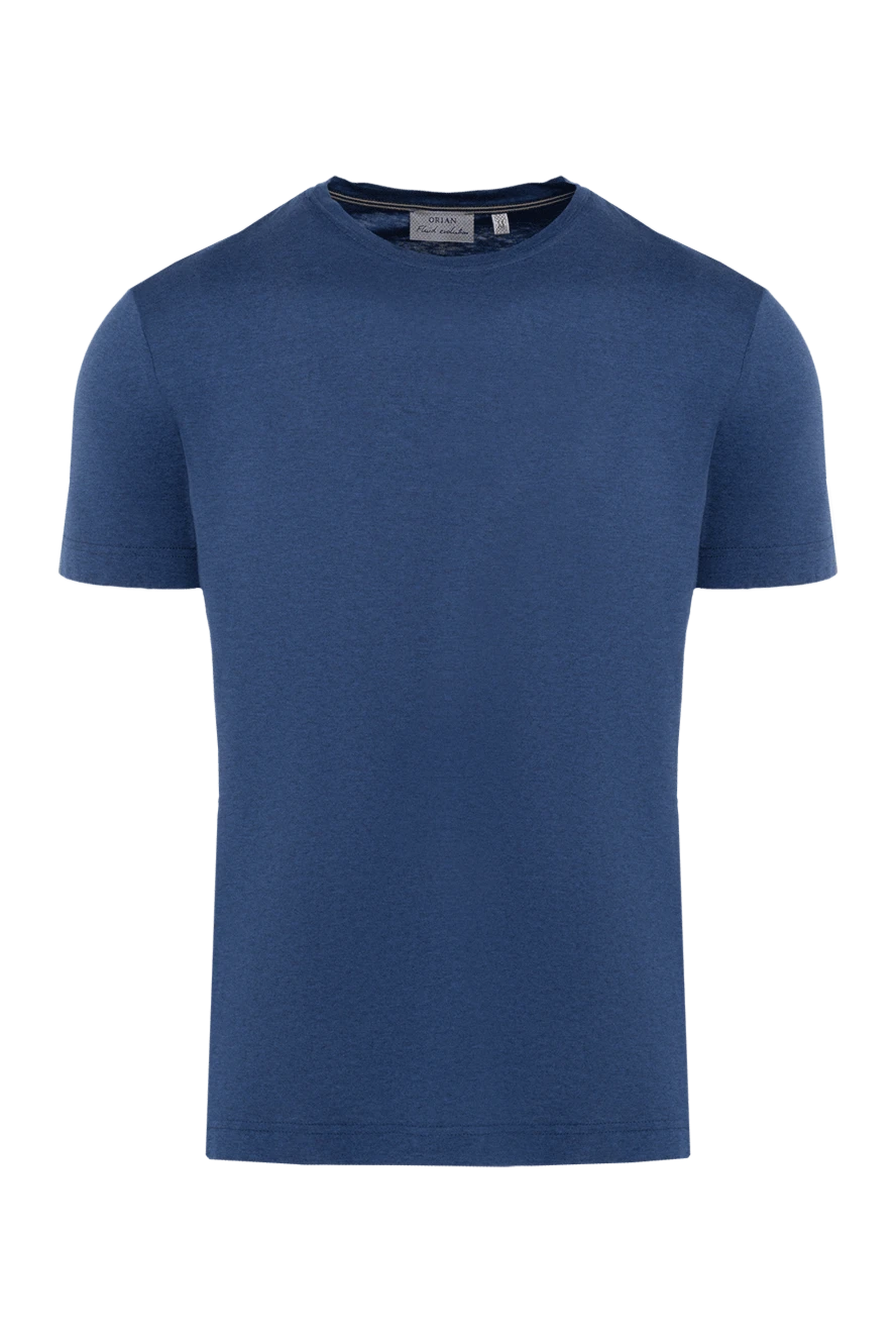 Orian blue and light blue t-shirt made of smooth selective cotton (markdown) 195526 - photo 1