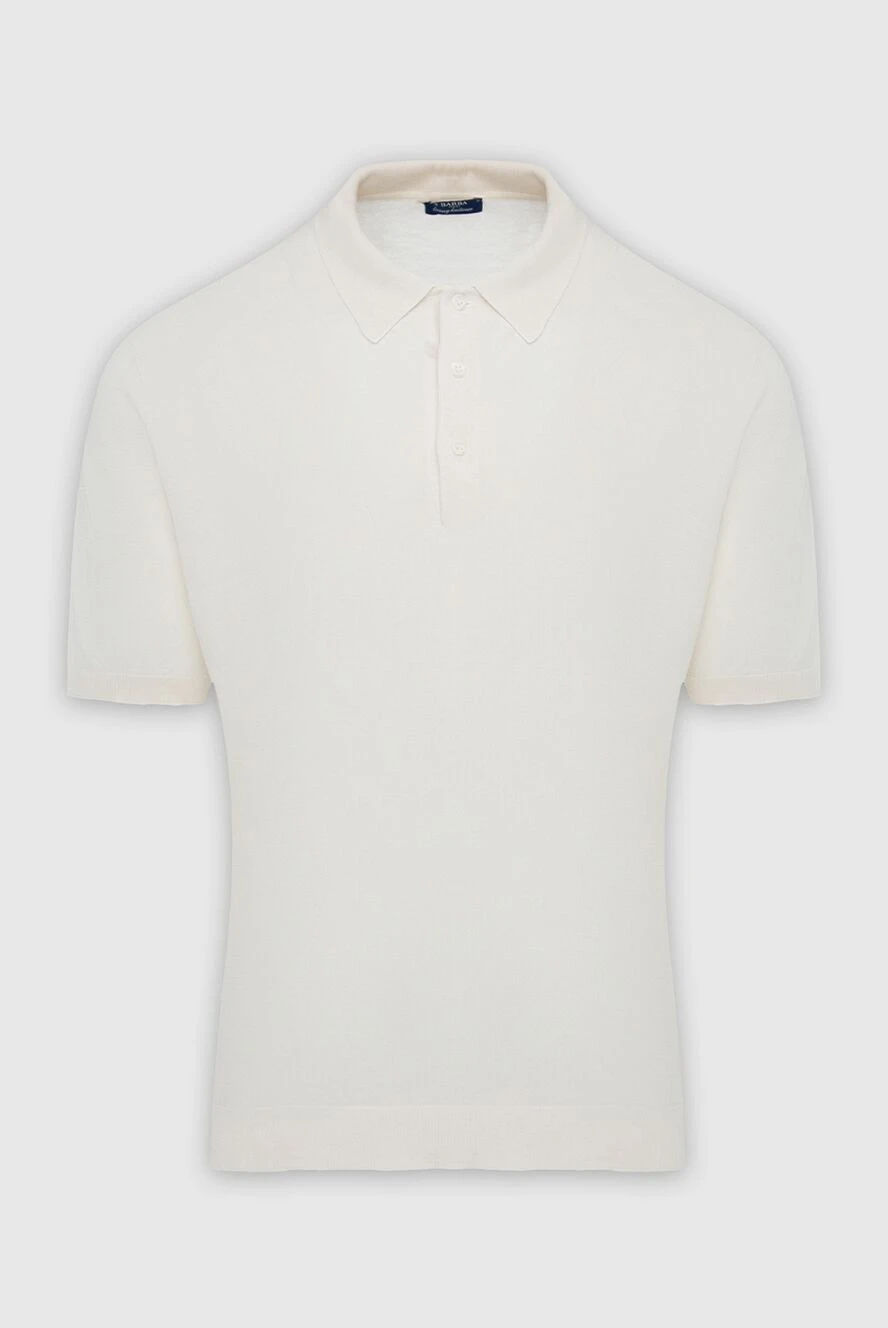 Barba Napoli white silk polo for men 145087 - photo 1