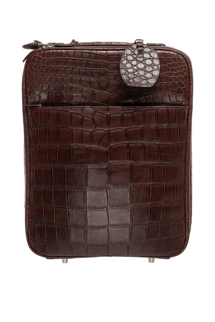 Vaccari man brown alligator suitcase for men buy with prices and photos 145430