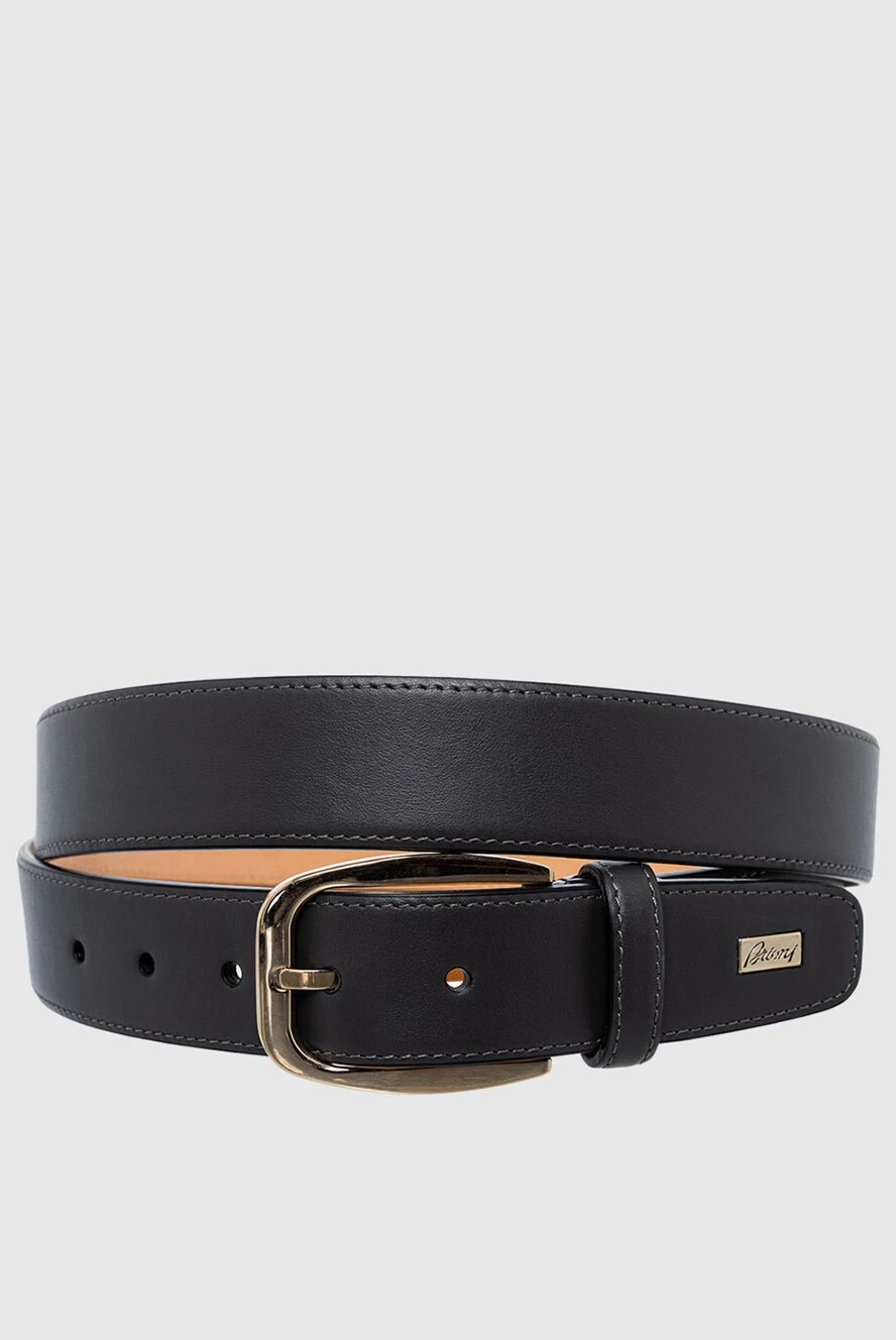 Brioni man gray leather belt for men 145432 - photo 1