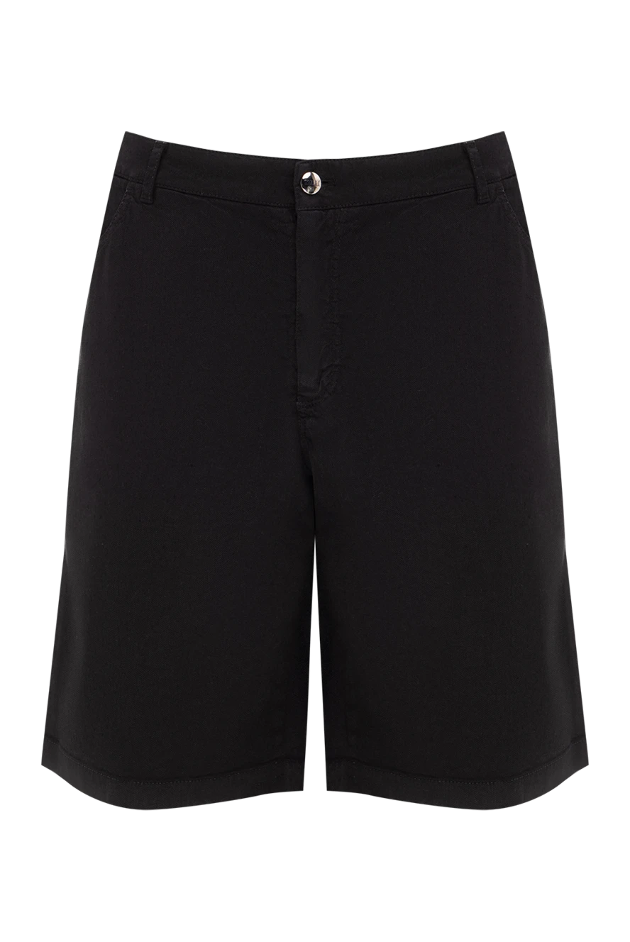 Zilli man black linen and cotton shorts for men 145456 - photo 1