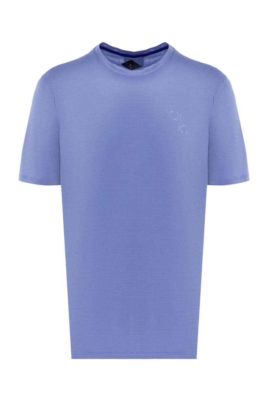 Billionaire light blue cotton t-shirt with delicate brand embroidery (markdown) 195685 - photo 1