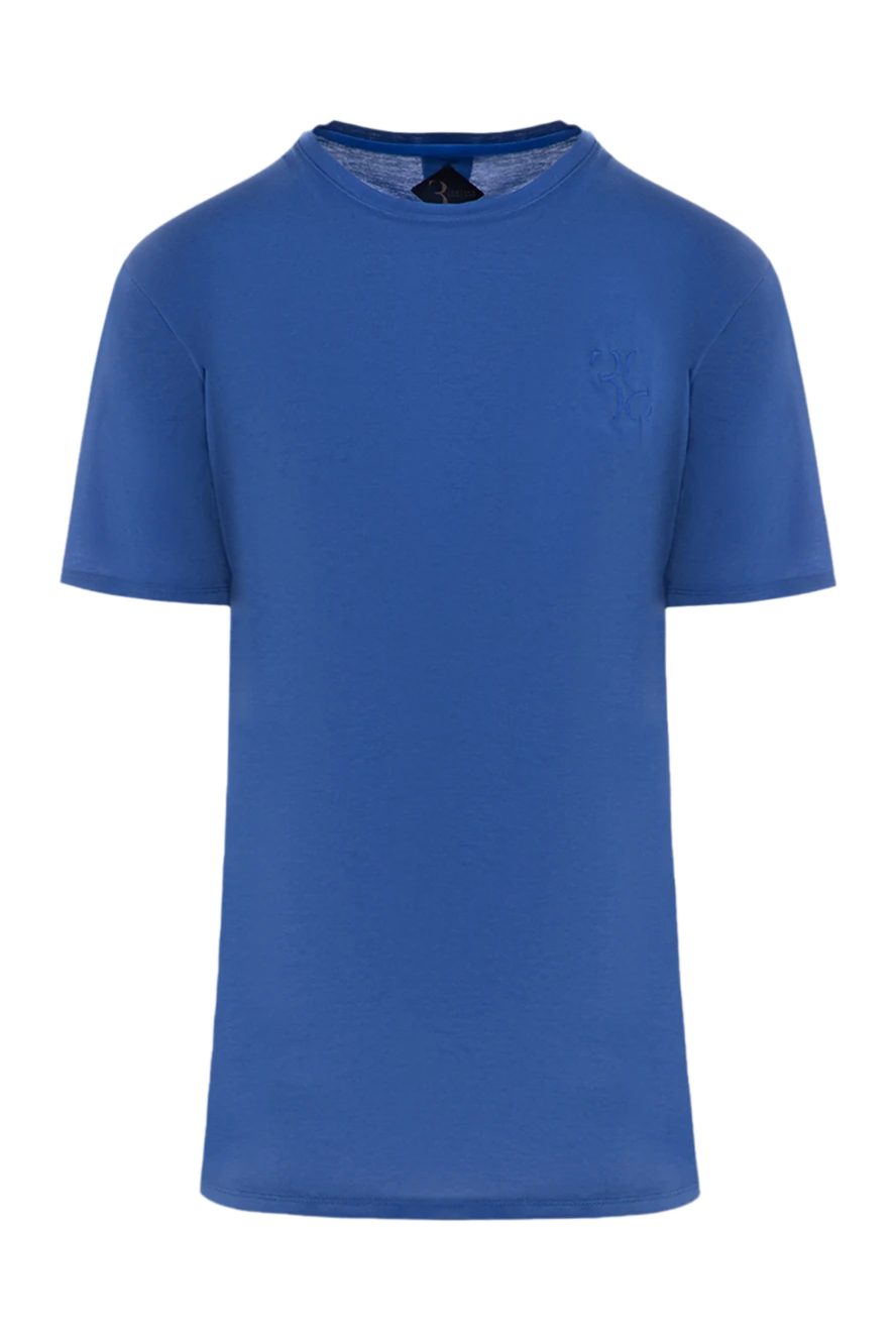 Billionaire blue cotton t-shirt with delicate brand embroidery (markdown) 195686 - photo 1