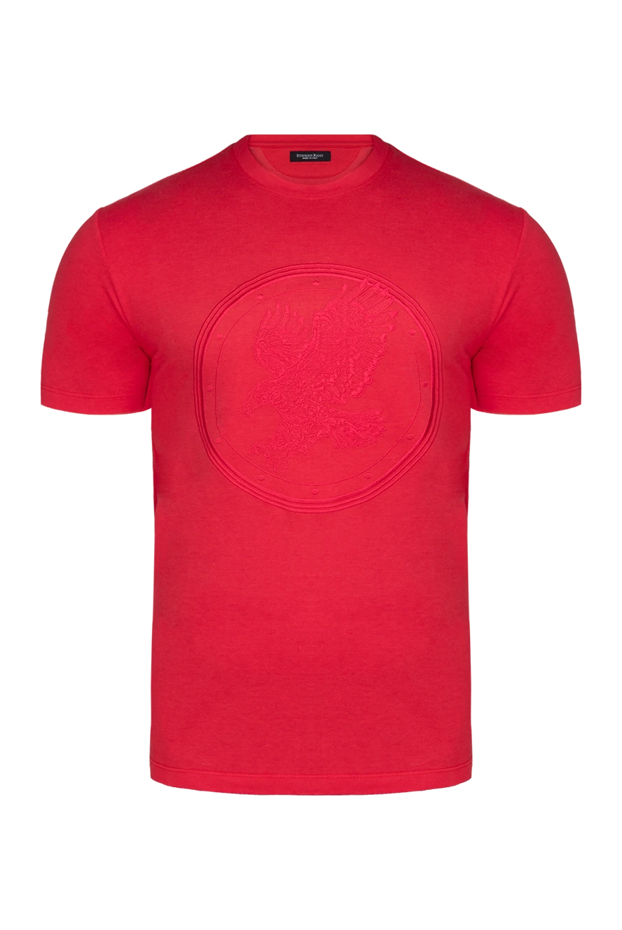 Stefano Ricci t-shirt made of cotton and modal red for men 146635 - photo 1