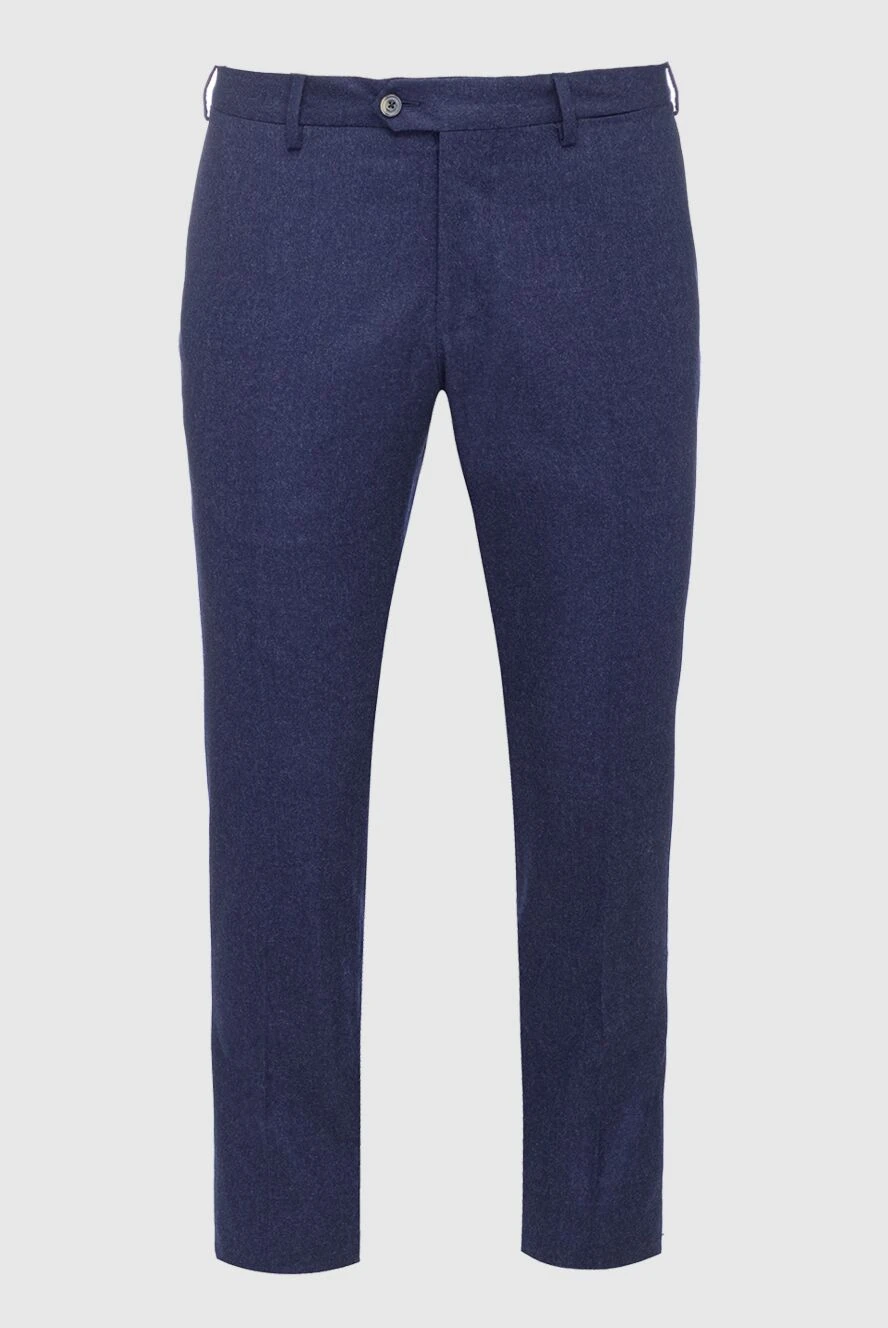 Cesare di Napoli мужские брюки из шерсти синие мужские купить с ценами и фото 147006 - фото 1