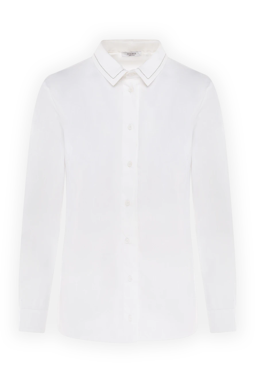 Peserico женские блуза из хлопка и полиамида белая женская купить с ценами и фото 147097 - фото 1