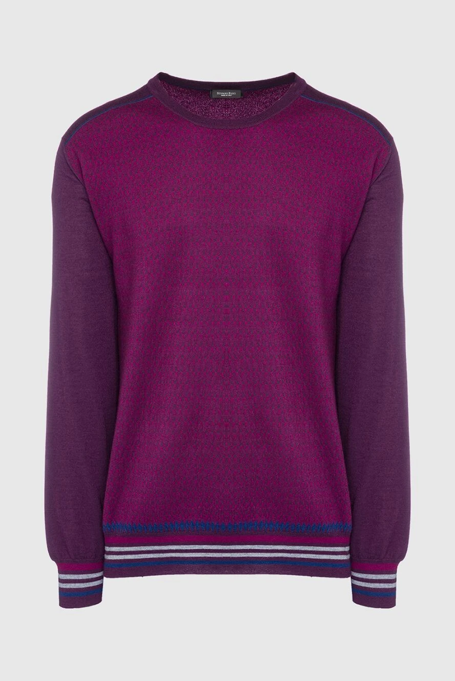 Stefano Ricci джемпер з кашеміру та шовку фіолетовий чоловічий 147683 - фото 1