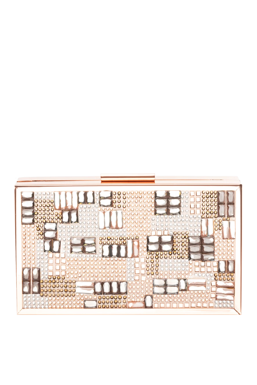 Olga Berg woman pink metal and leather clutch for women buy with prices and photos 147736 - photo 1