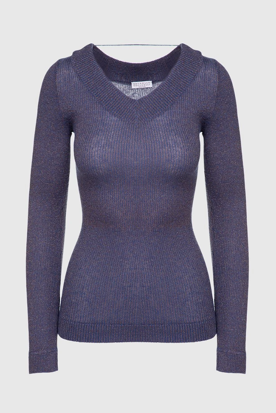 Brunello Cucinelli a knitted jumper with shimmering thread and a deep neckline 147807 - photo 1