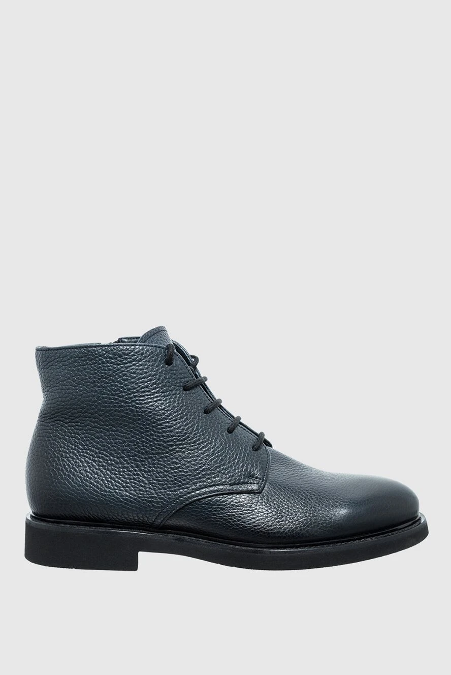 Doucal`s man men's black leather boots buy with prices and photos 148256