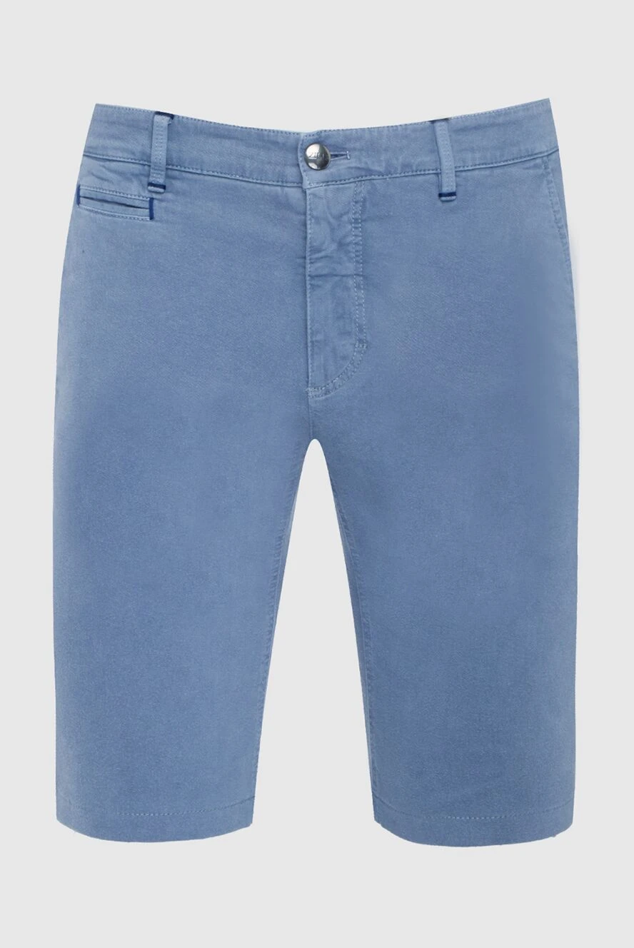 Zilli мужские шорты из хлопка синие мужские купить с ценами и фото 148339
