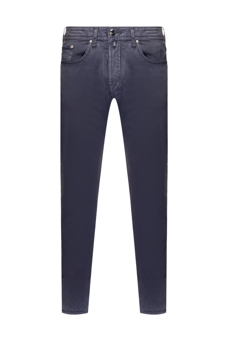 Jacob Cohen чоловічі джинси із преміального бавовняного твила насиченого синього кольору. 148798 - фото 1
