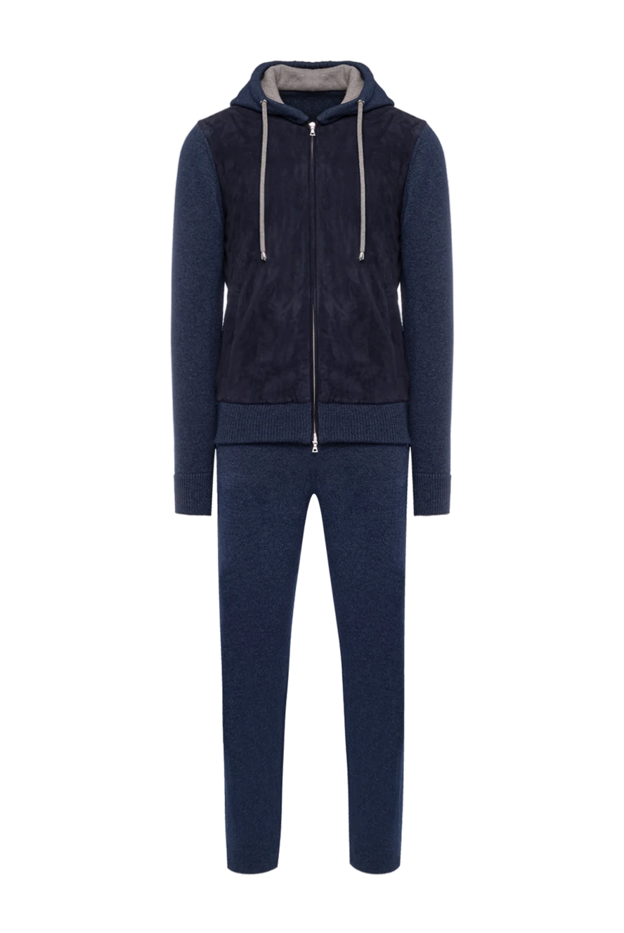 Cesare di Napoli man men's sports suit made of wool, viscose and cashmere blue 148966 - photo 1