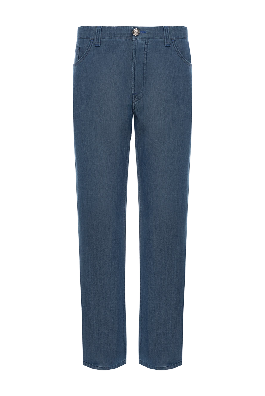 Stefano Ricci джинсы из хлопка и лиоцела синие мужские 149046 - фото 1