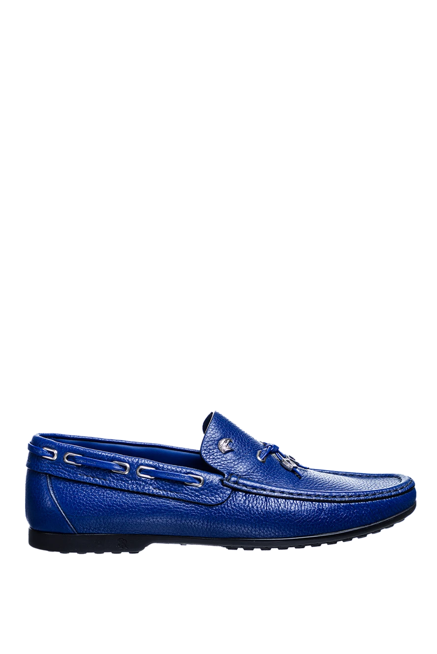 Stefano Ricci мокасини зі шкіри сині чоловічі 149077 - фото 1