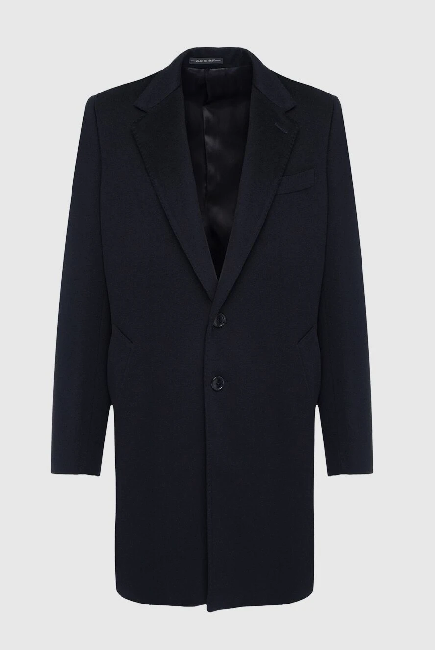 Cesare di Napoli мужские пальто из шерсти синее мужское купить с ценами и фото 149197