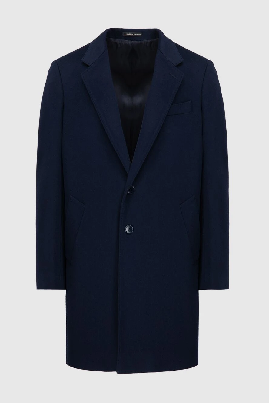 Cesare di Napoli мужские пальто из шерсти синее мужское купить с ценами и фото 149199 - фото 1