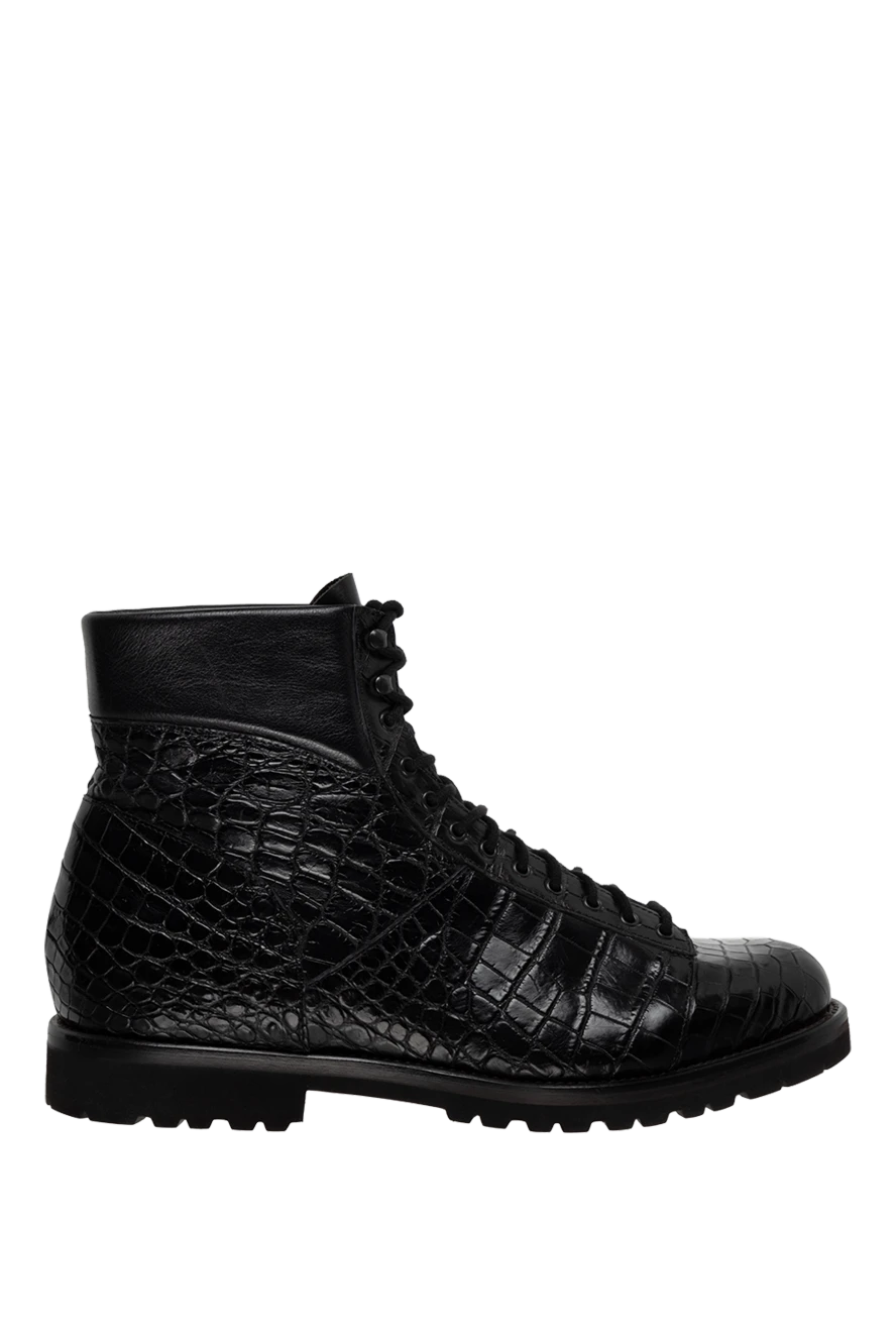 Pellettieri di Parma мужские мужские ботинки из кожи крокодила черные купить с ценами и фото 149244 - фото 1