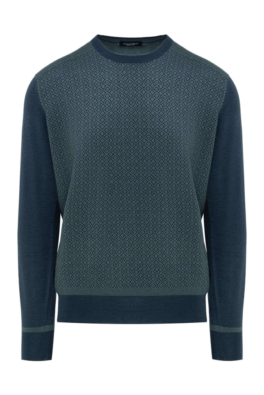 Stefano Ricci джемпер из кашемира и шелка зеленый мужской 149342 - фото 1