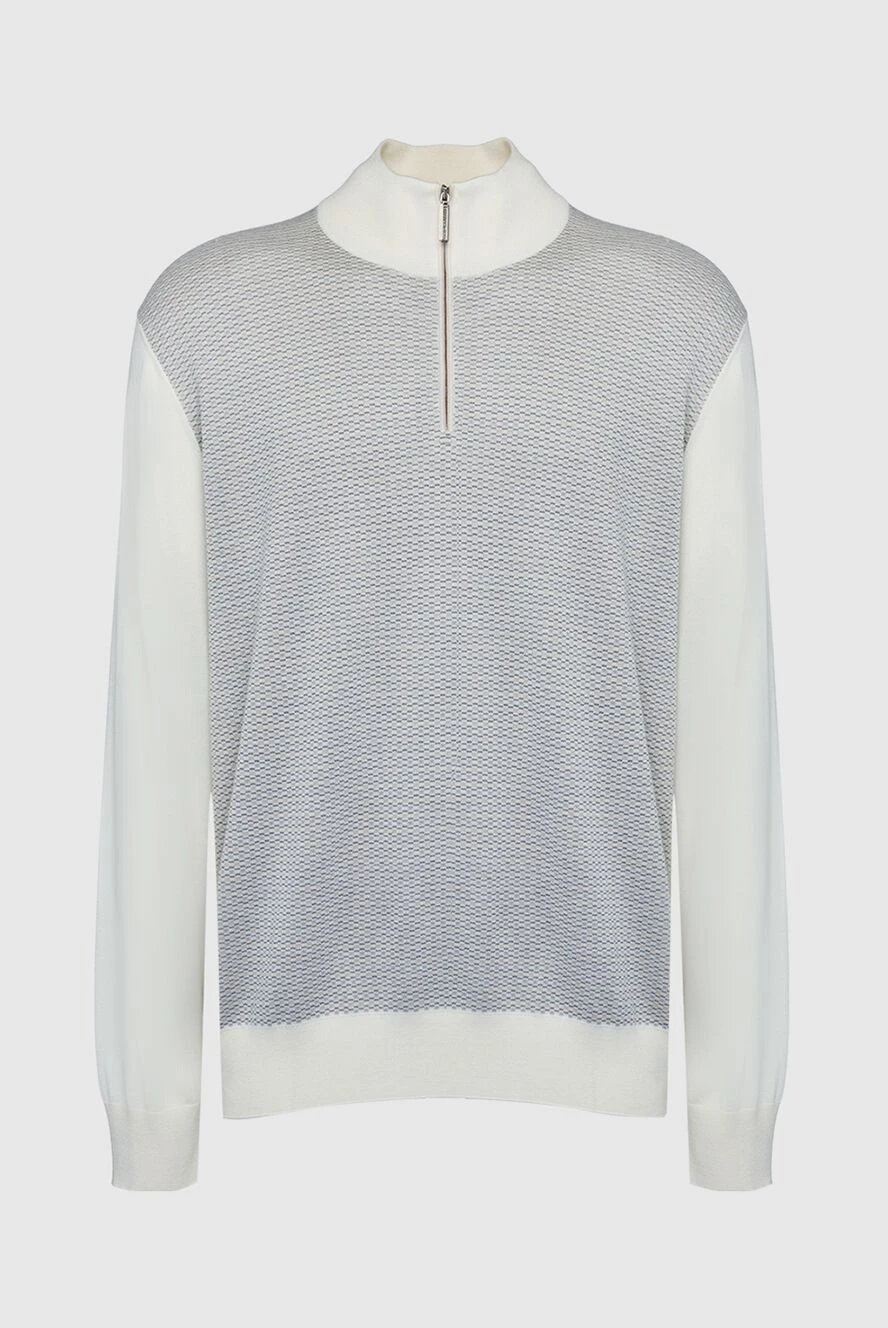 Stefano Ricci тройер із кашеміру та шовку білий чоловічий 149356 - фото 1