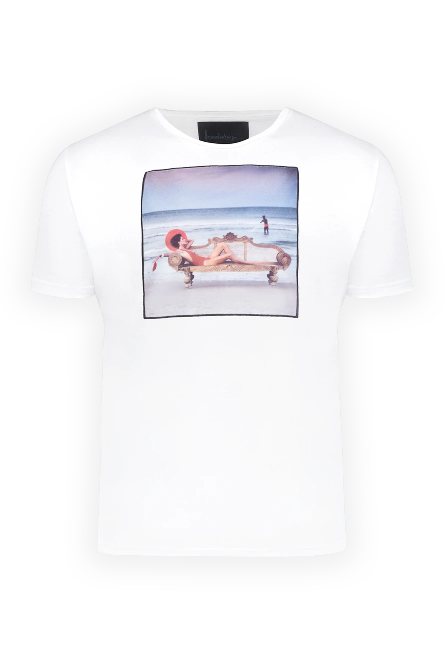 Limitato men's white cotton t-shirt with \"shore\" print 149525 - photo 1