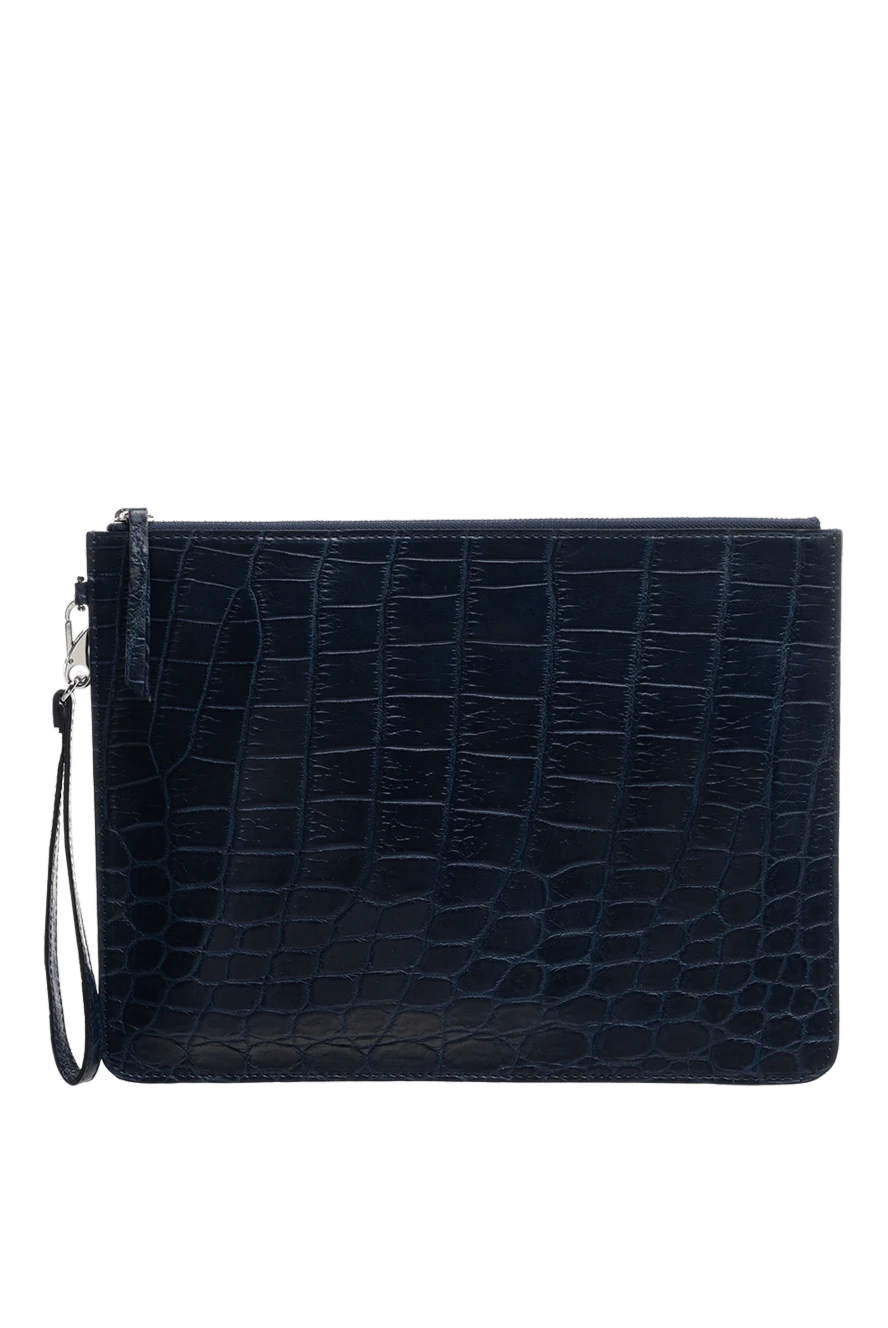 Cesare di Napoli man blue crocodile leather folder for men buy with prices and photos 149542 - photo 1