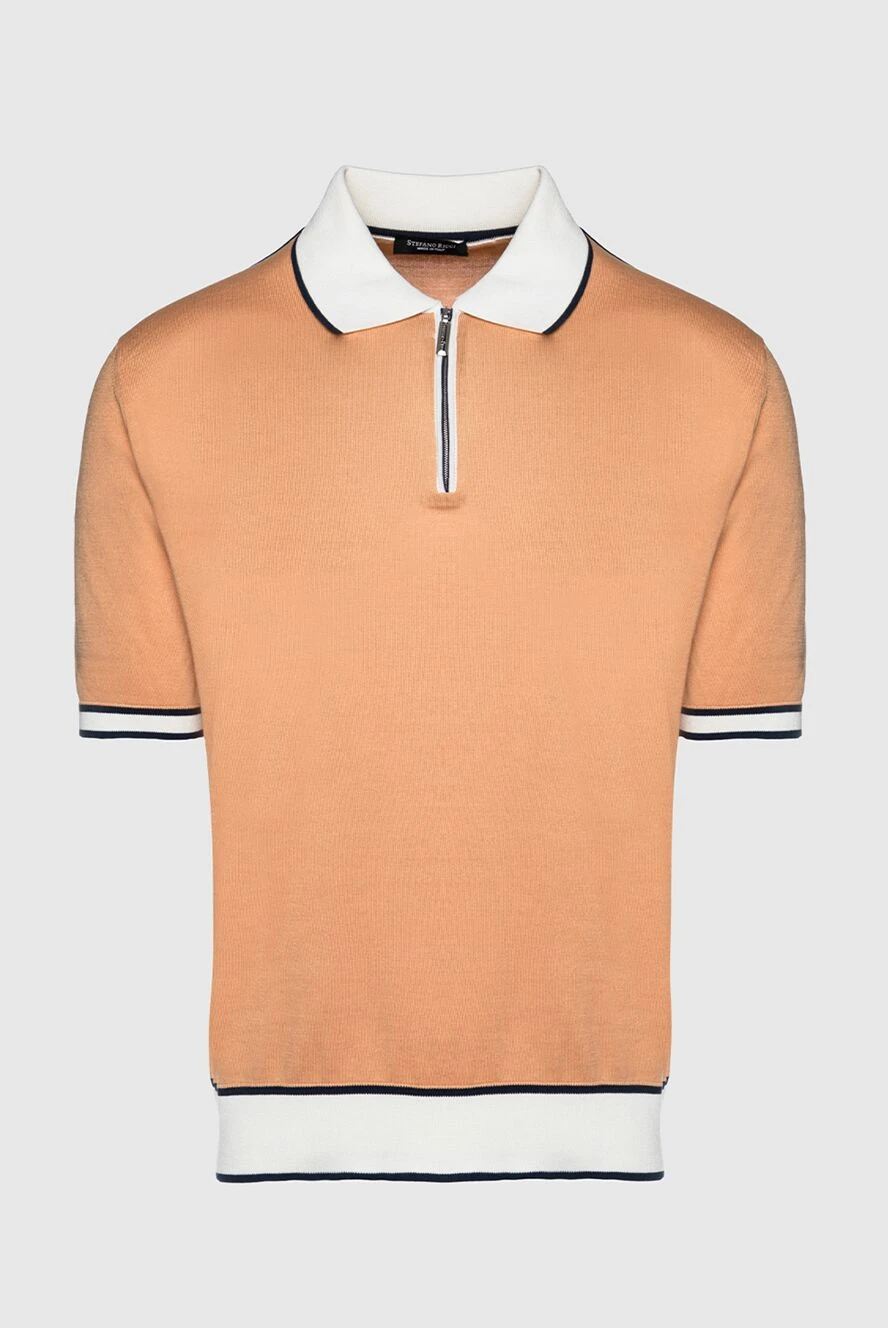 Stefano Ricci orange cotton and silk polo for men 150903 - photo 1