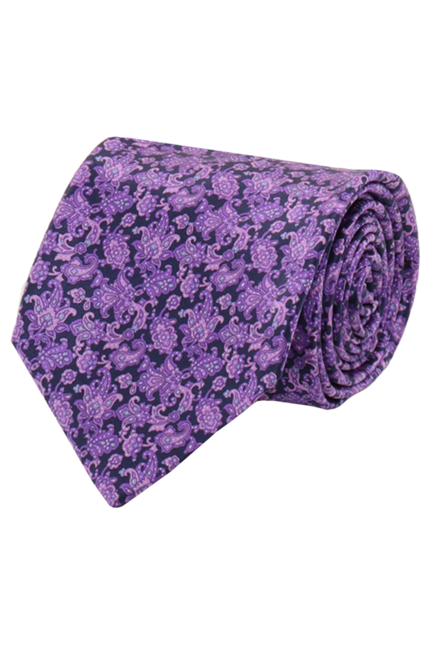 Stefano Ricci tie made of natural silk with a small floral motif 150939 - photo 1