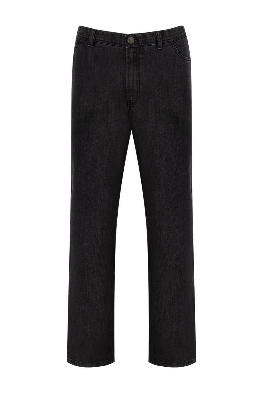 Brioni man black cotton and elastane jeans for men 151092 - photo 1