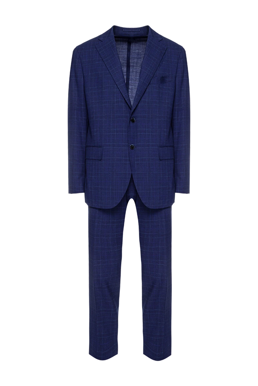 Lubiam man men's suit made of wool blue 151344 - photo 1